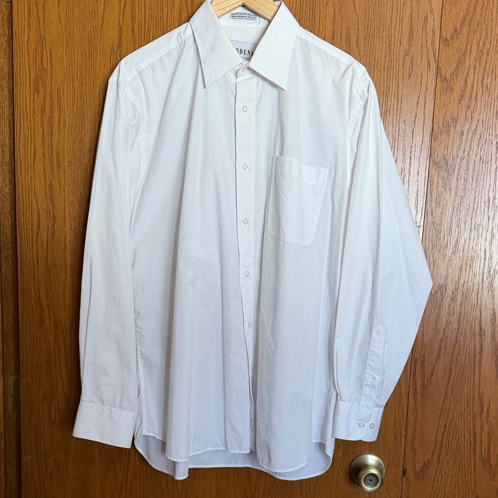 Elegant White Men's Dress Shirt